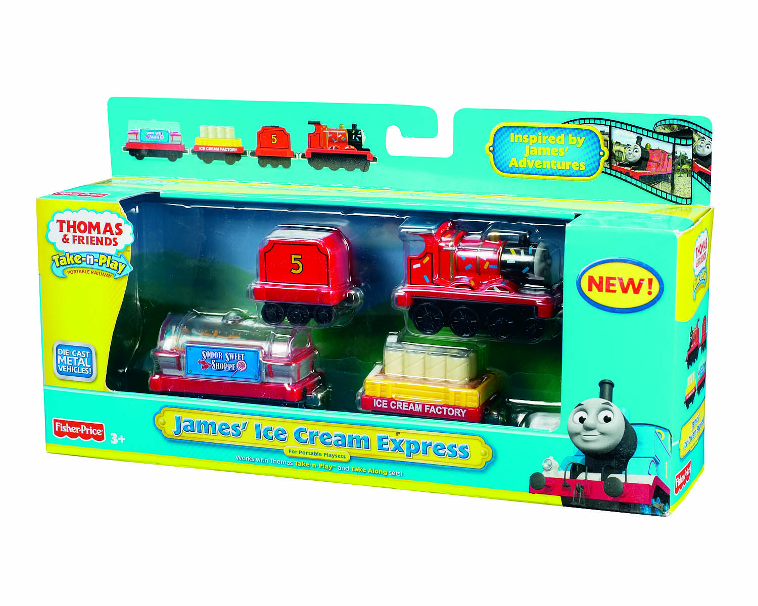 Thomas Friends Take N Play James' Ice Cream Express Diecast Set New eBay