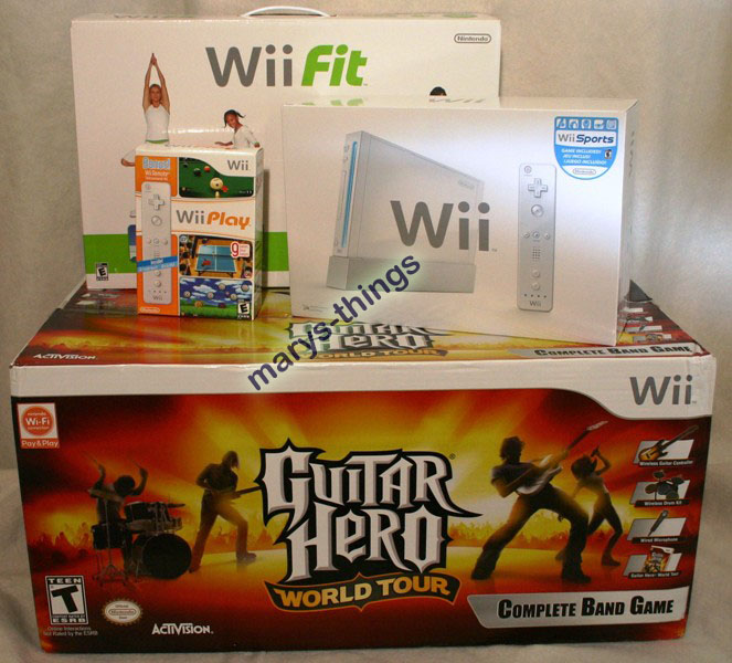 Guitar Hero World Tour Band+Nintendo Wii Fit+Console+++